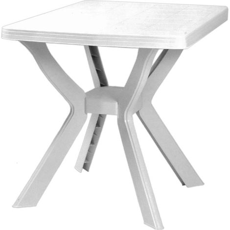 MESA RESINA 70x70 CM BLANCA MYKONOS