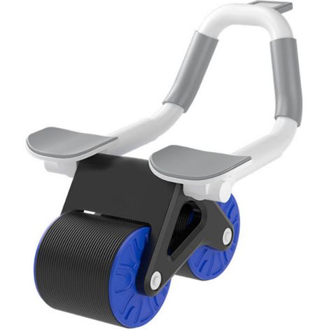 Lot rond de musculation abdominale antidérapant silencieux AB Wheel bleu équipement fitness salle maison (1/5)