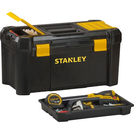 CAJA DE HERRAMIENTAS DE PLASTICO 16"/40CM CON CIERRE DE PLASTICO - STANLEY BLACK & DECK