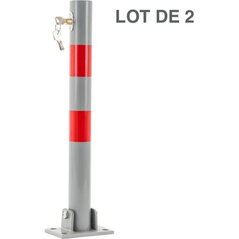 Lot 2 Barrières Ronde Bloque Parking Et De Stationnement. 70 cm Haut (1/5)