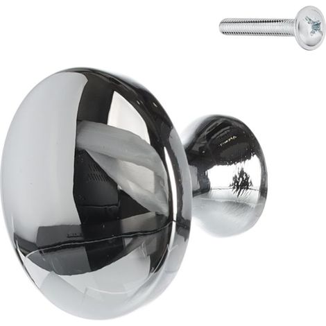 Tirador redondo para muebles Riex XK06 de cromo pulido. (1/5)