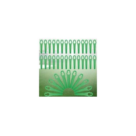 120 pièces Lames de Rechange pour Coupe Bordure,Tondeuse à Gazon en Plastique Lames,Lames de Coupe en Plastique de Remplacement,Lames de Grass Trimmer Brush Cutter,Lames en Plastique de Rechange (1/5)