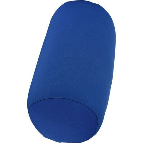 Coussin de dos en microbilles, oreiller roulé, coussin décoratif pour la maison, soutien de la nuque, confortable, bleu (1/5)