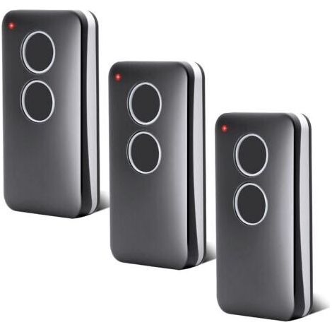 Lot de 3 Telecommandes pour Porte de Garage - 433,92 MHz - 2 Canaux - Compatible avec V2 PHOX 2, V2 PHOX4, V2 TRC4,V2 TSC4, V2 Phoenix 2, V2 Phoenix 4, Rolling Code (1/5)