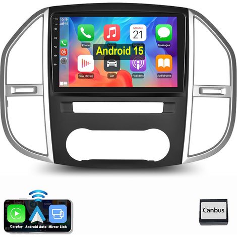 Autoradio Android 15 GPS RDS Carplay pour Mercedes Benz Vito 3 W447 2014-2020 2+64G