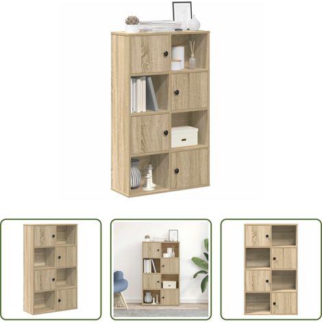 vidaXL Rangement livres - Bibliothèque chêne sonoma 60x24x101,5 cm bois d'ingénierie (1/5)