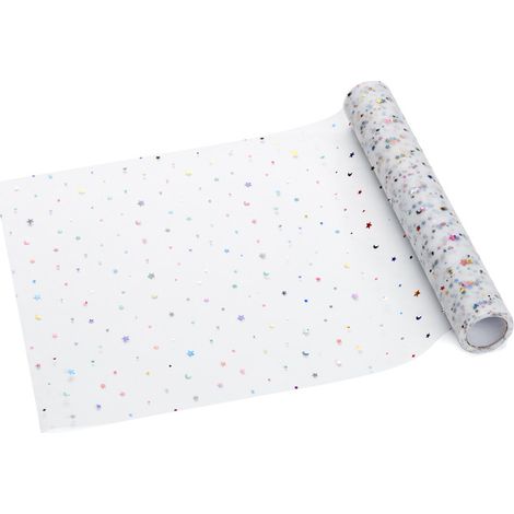Runner da tavolo in tulle Stelle, mix, 0,35 x 9 m