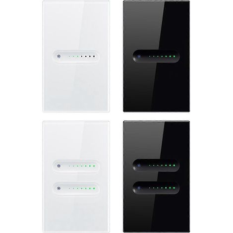 Interrupteur variateur intelligent WiFi Tuya à 1 bouton, panneau tactile, application de contrôle à distance, compatible avec Alexa Home. (1/4)