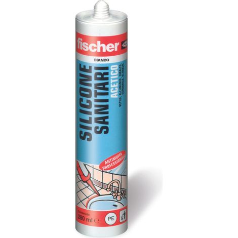 Fischer SILICONE ACETICO PER SANITARI  ml. 280 - Trasparente 25.00 pz