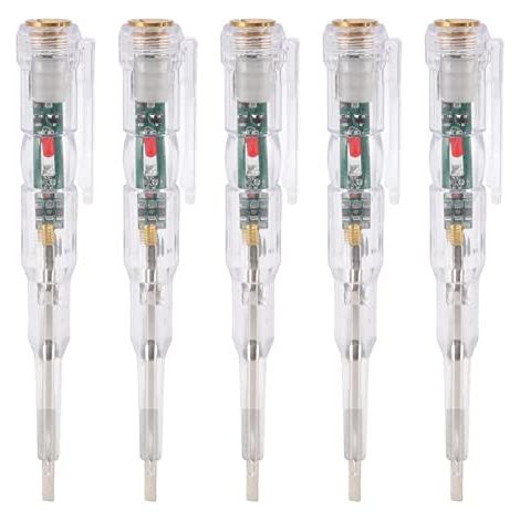 Stylo de Test de Tension LED, 5 Pièces, Testeur électrique Multifonctionnel, Détecteur de Circuit électrique de Poche Domestique