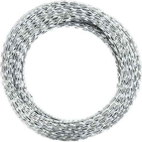 Stacheldraht Concertina Klingendraht Verzinkter Stahl 100 m vidaXL
