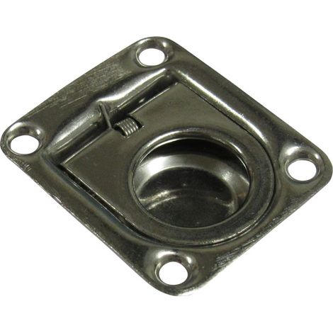 Stainless Steel Flush Lift Ring 44MM x 37MM (Spring Loaded Pull Handle Locker Cabinet Door) (1/5)