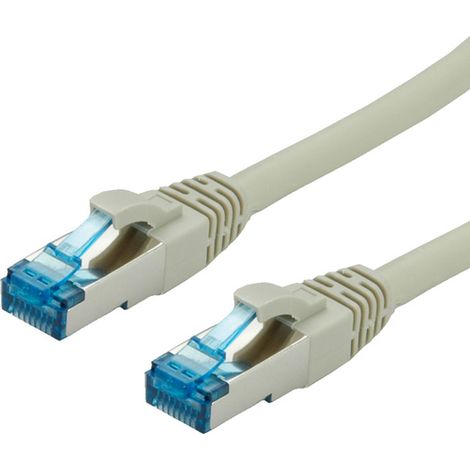 Value S/FTP, Cat6a, 1.0m - Cable de Red (Cat6a, 1.0m, 1,0m, Cat6a, EA) Gris