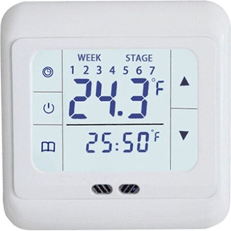 Weißer numerischer Thermostat mit taktilem Bildschirm, Solar-Chauffage-System, für das Haus, Temperaturregler, AC 220 V (1/5)