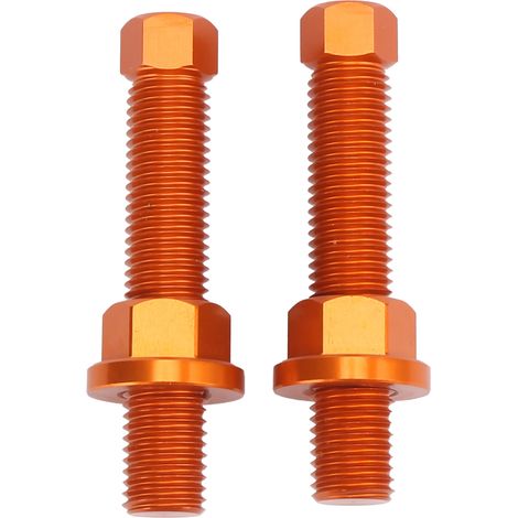 Lot de 2 boulons de réglage de chaîne 50304040100, accessoire de remplacement compatible SX SXF EXCF SXS SMC, couleur orange (1/5)