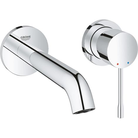 Miscelatore per lavabo Essence, a incasso, 2 fori a parete, misura M, cromato, 19408001 (Importato dalla Germania) (1/5)