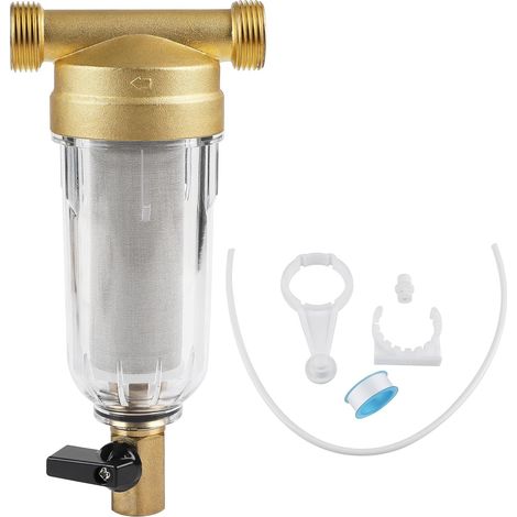Filtre à Sédiments - 1 Unité - Laiton et Acier Inox - Filtration 40μm - Pour Eau de Puits - Filetage 3/4 Pouces (1/5)