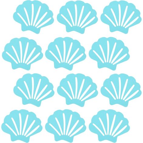 CCYKXA Anti-Rutsch-Aufkleber in Muschelform, 7,7 x 9 cm, 12 Stück, für Badezimmer, Badewanne, Pool, Boot, Boden, Treppe