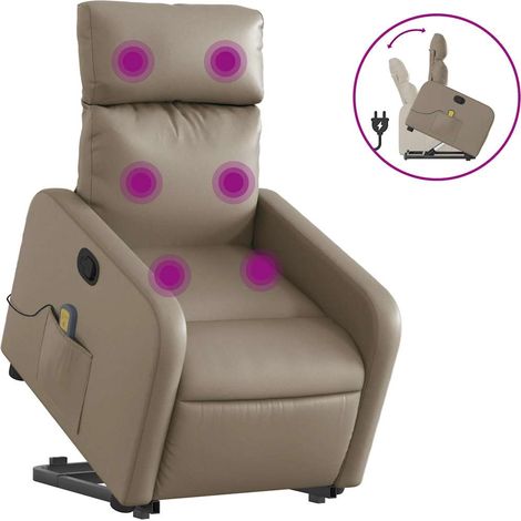 Maison Exclusive - Sillón reclinable masaje pie cuero artificial