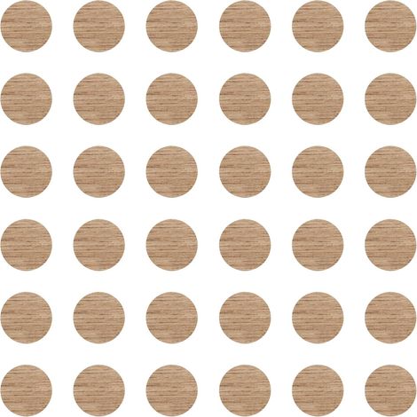 Cyclingcolors – Lot de 36 caches vis adhésifs autocollants 25mm – Chêne doré – Protection contre poussière et humidité – Finition soignée