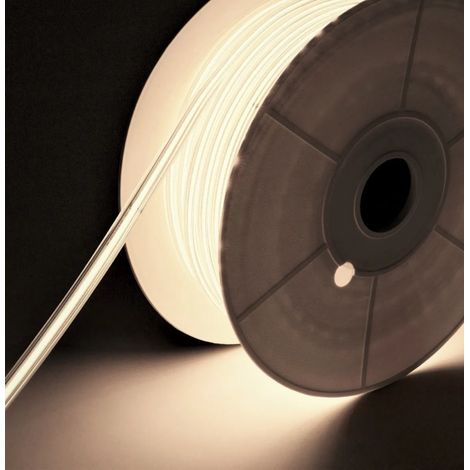 Ruban led COB 50M 220V blanc neutre 4000K étanche ip 65 avec fixations fournies pour intérieur et extérieur