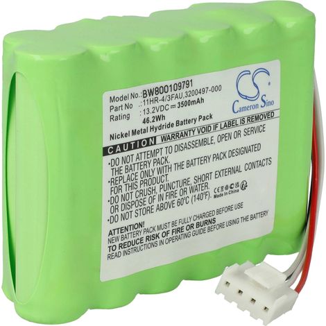 vhbw Akku Ersatz für Fujikura BTR-08R, 11HR-4/3FAU, BTR-08 für Spleissgerät (3500mAh, 13,2V, NiMH)