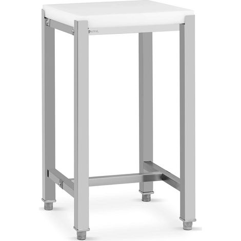 Tagliere da macellaio 40 x 50 cm altezza di lavoro 80 cm acciaio inox / plastica (polietilene) 140004510