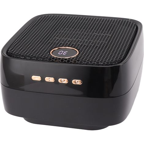 Mini radiateur d'appoint 500 W, chauffe rapide, minuterie, fonctionnement silencieux, étanche IPX2, pour bureau et salle de bain, noir, prise UE 220 V (1/5)
