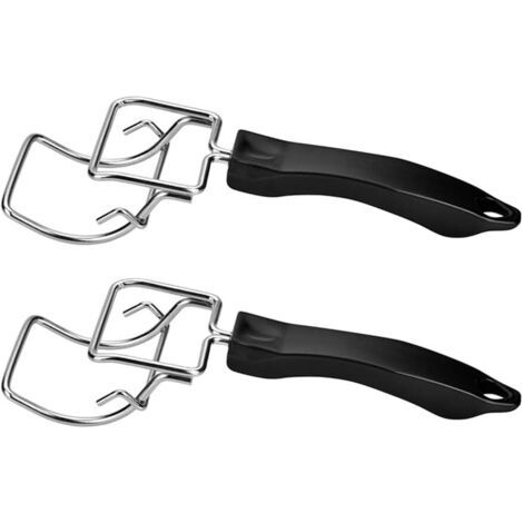 BUNTHAUS Lot de 2 extracteurs plateau four grille-pain convection pour friteuse à air, extracteur de grilles, outil pour tirer la grille de four, clip pour grilles, clip pour four (1/4)