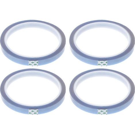 4 rouleaux de ruban thermocollant pour sublimation, résistant à la chaleur, pour presse à sublimation, 33 m/rouleau-3300X1cm-Blue (1/4)