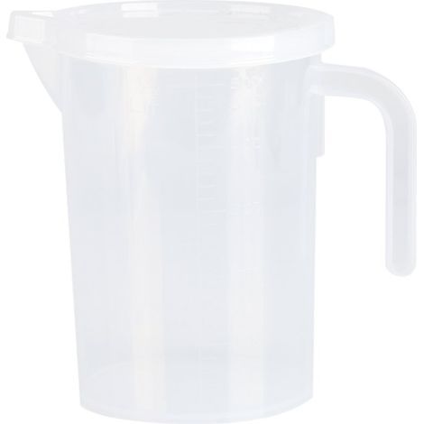 Pichet à mesurer en plastique Acouto avec couvercle, poignée innovante, matière plastique sans BPA(500ML). (1/5)