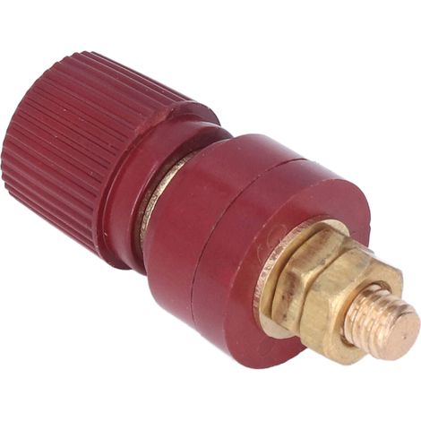 Lot de 10 Bornes de Jonction Laiton M6 Vis Banane Prise Douille Connecteur Rouge (1/5)