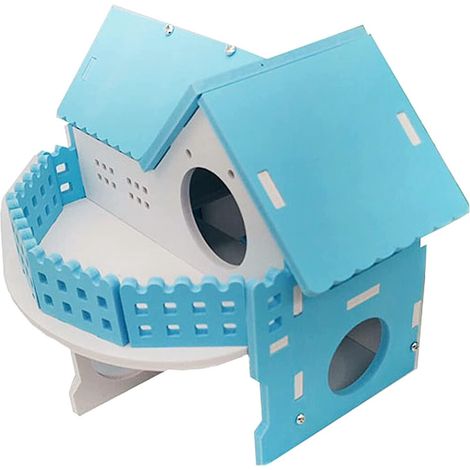 Maison pour hamsters 2024, jouets pour hamsters, double couche écologique pour hamsters, écureuils, gerbilles, ours doré (1/5)