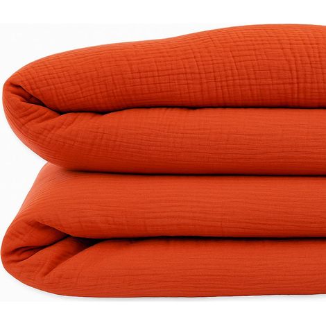 Housse de couette bébé en coton biologique avec rabat motif fraise 100 x 140 cm - PANGIVO (1/5)