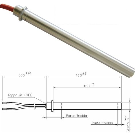 Resistenza Candeletta stufe a pellet 12,5 350W 16cm Palazzetti thermorossi ROYAL