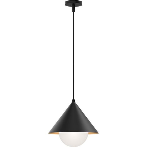 Elstead Alora Mood Remyck Plafonnier suspendu dôme contemporain noir mat 1x E27 (1/5)