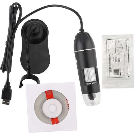 LED-Digitalmikroskop (50x-1000x) mit USB-Anschluss und Halterung