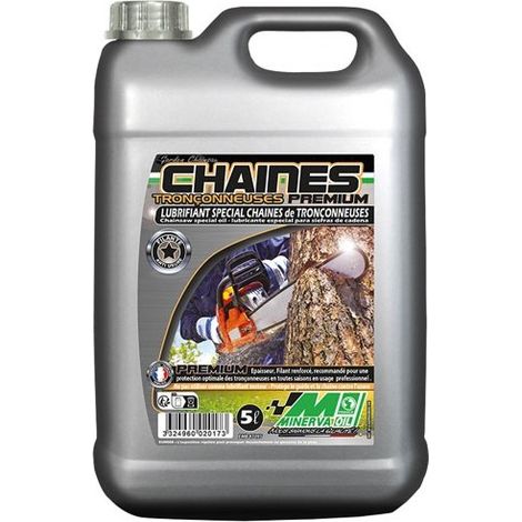 Huile de chaîne tronçonneuse 5 litres – Lubrifiant haute adhésivité – Protection contre l'usure – Pour bois dur et teck – Minerva (1/2)