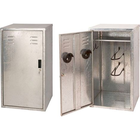 KERBL ARMADIO PORTASELLA IN LAMIERA ZINCATA 106x60x60 CM gara cavallo (1/3)