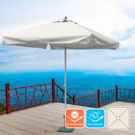 Gartenschirm 2x2 Sonnenschirm Alu mittelmast Quadratisch Café Hotel Plutone