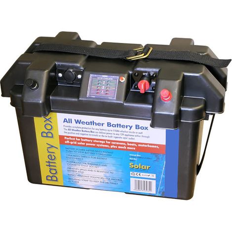 Rs Pro – Boîte de rangement pour batterie jusqu'à 110 Ah – Dimensions 355x240x200 mm – Pour espaces confinés et chantiers humides