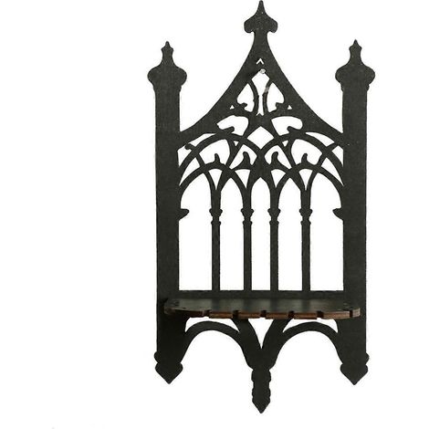 Étagère murale décorative de style gothique en bois pour chambre à coucher (1/5)
