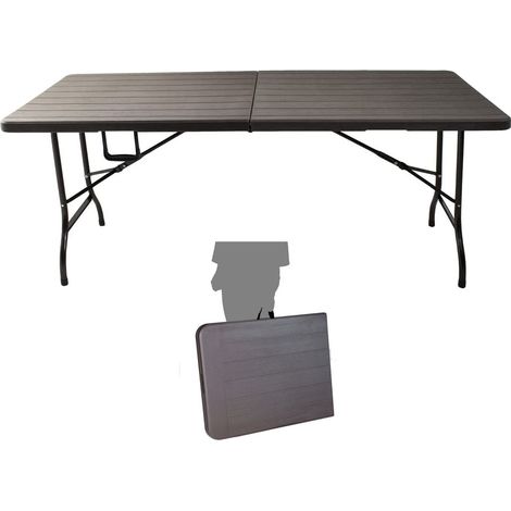 Tavolo piegh effetto legno marrone 180x70x74 - biacchi ettore (1/3)