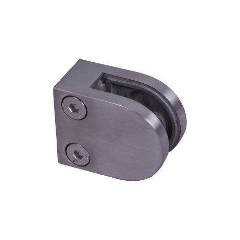 Deco Fer Forge – Pince à verre 50x40 – Fixation pour verre épaisseur 8 à 10,76 mm – Zamac brossé pour ferronnerie et décoration - 50x40-Fixation