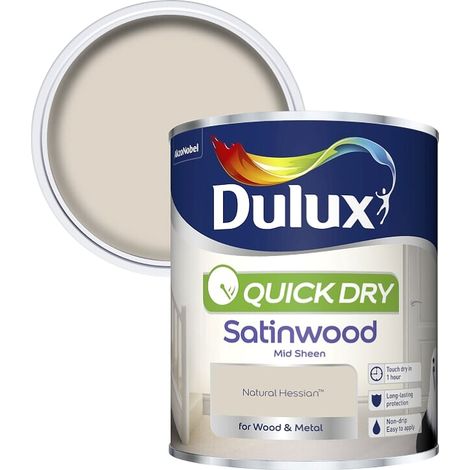 Dulux Quick Dry Satinwood - 750ml - Natural Hessian