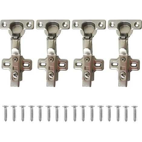 95 Degré Rentrant Charnières 26mm avec Amortissement pour Porte de Placard Cuisine Charniere pour Meuble Armoires Ferrage Rentrant Applique Lot (1/5)