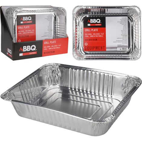 TEGLIA GRILL BBQ IN ALLUMINIO 36X29X8CM
