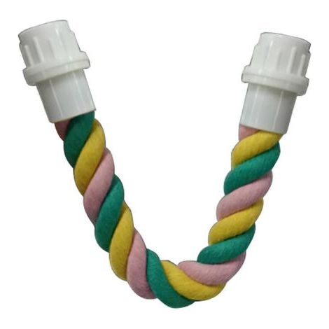 Corde élastique pour perroquet, jouet pour oiseau, perchoir en corde, support pour cage, corde en coton, perchoir confortable, jouets pour perroquet, accessoires de cage, taille S (1/5)