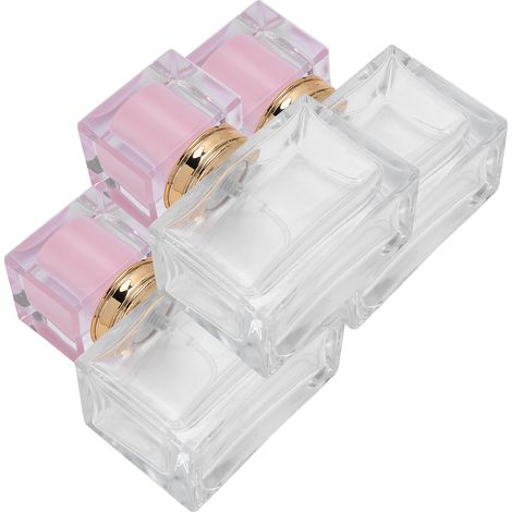 Lot de 3 flacons de parfum vides en verre, rechargeables, pour maquillage et vaporisateur de parfum rose. (1/5)