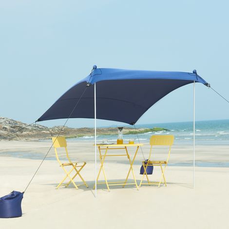 Strandzelt Bernheze 200x200x170cm Blau [pro.tec]